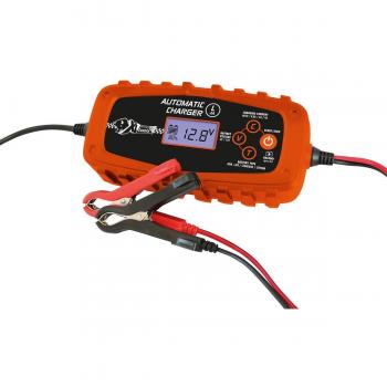 Cargador de Batería Impex 553986 - Cargador de batería para coche, compatible con baterías de 12V, capacidad de carga de 3 y 75 Ah, diseño compacto y portátil