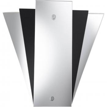 Aplique de pared espejo LEWIS, cristal negro, moderno