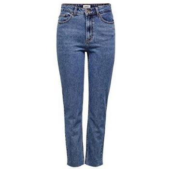 Only Emily Life High Waist Straight Women's Jeans Dark Blue Denim
