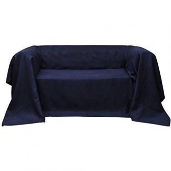vidaXL Funda para Sofá de Micro-Ante Azul Marino 210x280 cm Cubierta Sillón