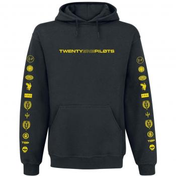 Twenty One Pilots Logo Heavy Hombre Sudadera con Capucha Negro M, 70% algodón, 30% poliéster, Regular