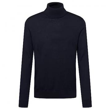 Jersey de punto para hombre JOOP! JK-04Donte, cuello alto, lana, liso, color azul oscuro, talla XL