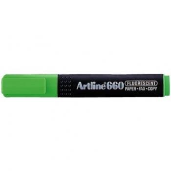 Rotulador Fluorescente Artline EK-660 de Punta Biselada en Verde