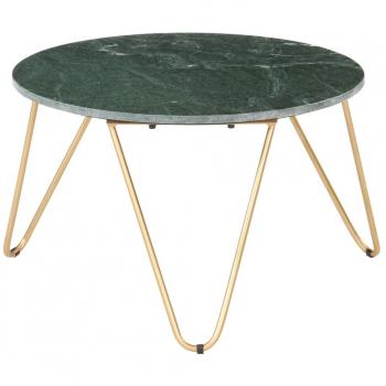 vidaXL Coffee Table Green 65x65x42 cm Real Stone with Marble Texture