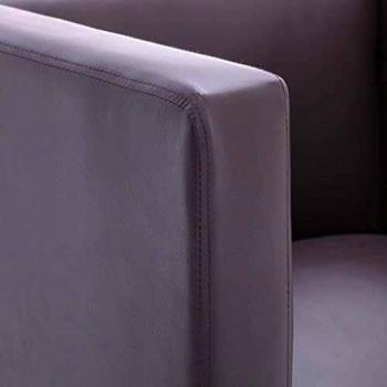 SengentoStyle Fauteuil kubus kunstleer bruin