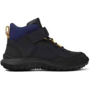 Camper CRCLR Navy Blue Leather Boots for Kids with Gore-Tex Technology, Size 34