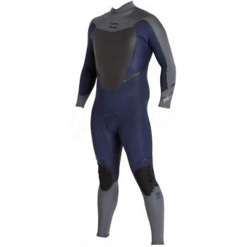 2016 Billabong Foil 3/2mm Back Zip Flatlock Steamer Wetsuit Graphite/Petrol W43M02 Wetsuit Sizes - XXLarge