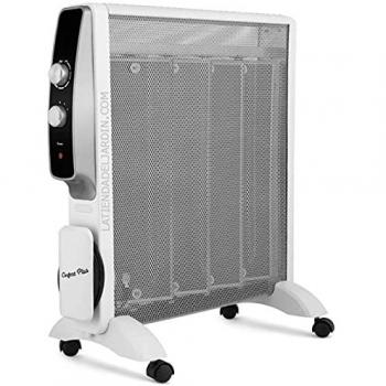 Radiador Eléctrico Orbegozo 1500W, Bajo Consumo, Estufa de Mica con Termostato Regulable y Seguridad Antivuelco