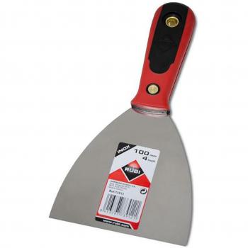 Espátula de Acero Inoxidable Rubi 73912 con Mango de Madera, 100 mm
