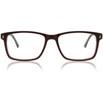 Gafas Recetadas Cuadradas con Armazón Completo de Acetato Rojas para Hombre - Gafas Anti-Azules - SmartBuy Collection
