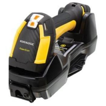 Lector de Código de Barras Datalogic PowerScan PM9600-SR, Portátil 1D/2D, Inalámbrico 433MHz, USB Kit, Negro y Amarillo