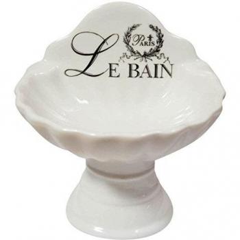 Set de 2 jaboneras de porcelana para baño y cocina, dimensiones 11x9,5x10 cm