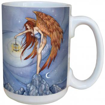 Ãrbol de-free Tarjeta de felicitaciÃ³n de diseÃ±o de iluminaciÃ³n no cambia el lm43600 15 oz taza de cerÃ¡mica con diseÃ±o de hada con mango completo