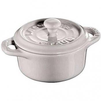 Staub - Mini cocotte redonda de cerâmica da Staub - 20.1346.0300 - Branco