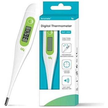 Termómetro médico para adultos, termómetro para la fiebre, termómetro oral para la temperatura de la axila rectal para adultos y niños, rápido y preciso, conmutable C / F por Femometer
