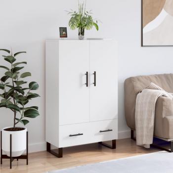 Aparador alto blanco de madera multicapa 69,5x31x115 cm