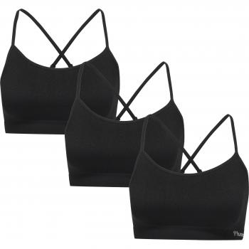 Hummel Juno Seamless Sports Bras (3-Pack) Black XS for Women