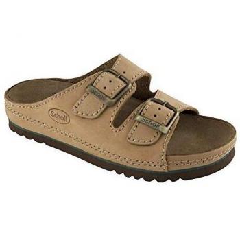 Scholl Air Bag Nublined-U, Sandalia Unisex para Adulto, Marrón, Talla 43 EU