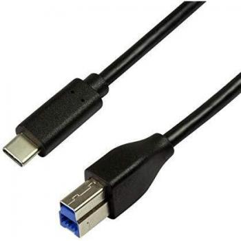 Cable USB 3.2 Tipo C a Tipo B, 2 metros, Negro