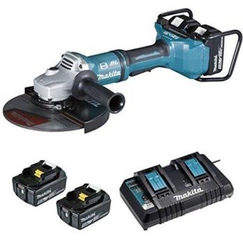 Amoladora Makita DGA900PT4 36V Ø230 mm 2x18V Li-Ion 5Ah (4 baterías + cargador doble)