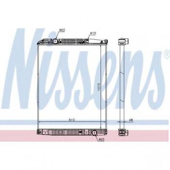 Radiador de refrigeración del motor NISSENS 671650