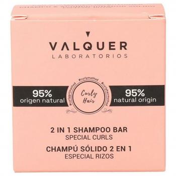 Valquer Laboratorios Champú y Acondicionador Sólido 2 en 1 Especial Rizos 50g