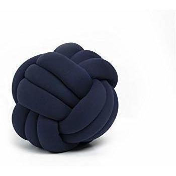 Home Mania 30D-18 Cojín Decorativo Knot Trenzado Realizado a Mano, Azul