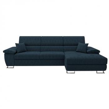 Sofá rinconero Comfivo 137 con función de descanso y caja de ropa de cama, 275x170x71cm