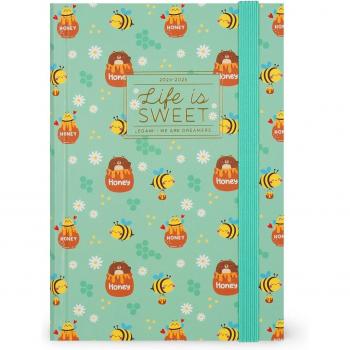 Agenda Legami Bee multilingüe 1 día página 16 meses 24/25