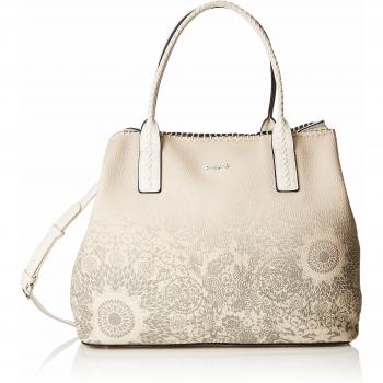 Desigual - Bag Double Gin_holbox Women, Shoppers y bolsos de hombro Mujer, Blanco