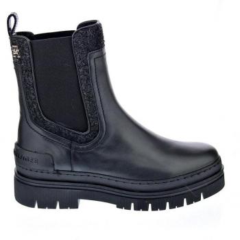 Tommy Hilfiger Women's Mid Boots - FEMININE FELT CHELSEA BOOTIE in Black, Size: 6 US