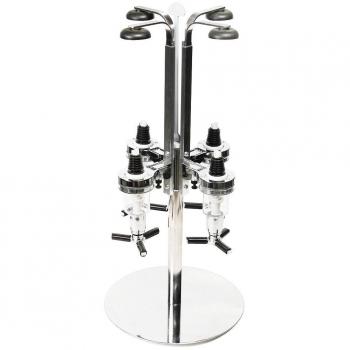 United Entertainment Bar Butler Carrusel Portabotellas para 4 Botellas, Coctel Dispensador Giratorio de Bebidas por Hombre Cueva Barra de Inicio Cocina, 51xø24.5 cm