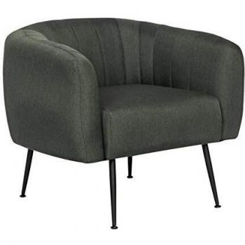 habitatetjardin Sillón de Tela Diana - Gris Obscuro