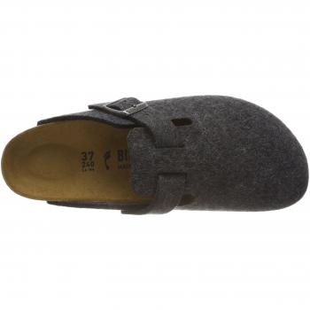 Birkenstock Boston Wool Clogs - Black Felt Unisex EU 45
