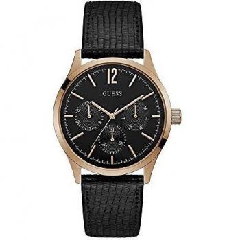 Guess Mens Analogue Classic Quartz Watch with Leather Strap W1041G3