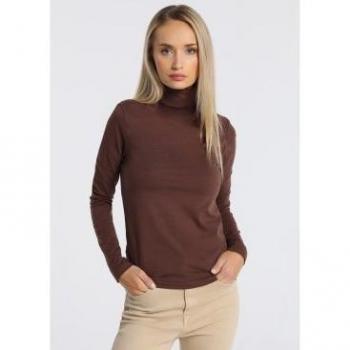 Camiseta de manga larga elástica cuello cisne de Lois Jeans