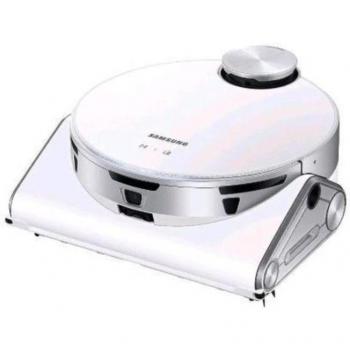 Samsung VR50T95735WWA JetBot AI+ Robot Aspirador con Wifi, Monitorización 3D, Compatible con Alexa y Google Assistant, Sin bolsa, Color Plata/Blanco