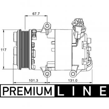 Compresor de aire acondicionado BEHR MAHLE KLIMA ACP 1330 000P / Compresor de aire acondicionado MAHLE ORIGINAL ACP 1330 000P