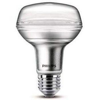 Philips bombilla LED reflectora casquillo gordo E27, 8 W equivalentes a 100 W en incandescencia, 670 lúmenes, luz blanca cálida