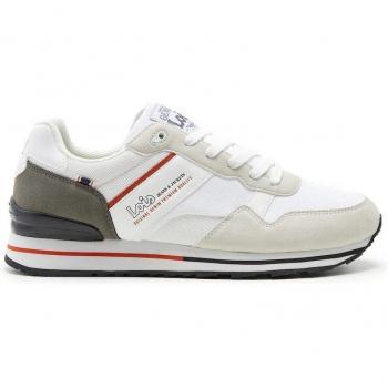 Lois 64355 Zapatillas Deportivas de Hombre Blancas con Cierre de Cordones y Logo Lateral en Textil