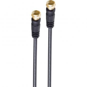 Cable coaxial Shiverpeaks de 5 m con ferrita y alta calidad (>100 dB) color negro