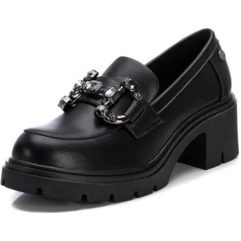 Mocasines de Mujer Negros XTI de Material Vegano con Hebilla Decorativa Talla 38