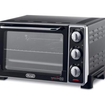 Horno Tostador De'Longhi EO 20792, 20L, 1300W, Negro y Plata con Parrilla