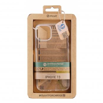 Muvit for Change Recycletek Antibacterial Transparent Case for iPhone 13
