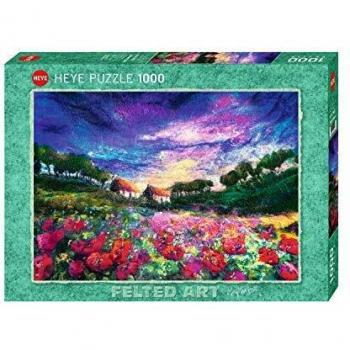 Heye Felted Art Puzzle - Sundown Poppies - 1000 Pieces