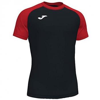 Camiseta manga corta hombre Teamwork negra y roja Joma