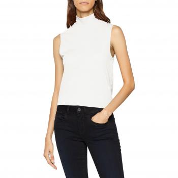 G-STAR RAW Deline Slim Funnel T Wmn S/Less, Camiseta sin Mangas para Mujer, Blanco