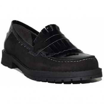 DIGO-DIGO Zapato Flecos 2106 Zapatos Mocasines Mujer Negros Azules Granate en Piel Clásicos Cómodos