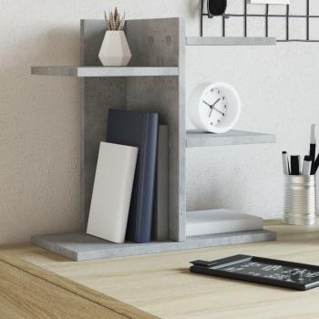 Organizador de escritorio multicapa de hormigón gris 42x21,5x42 cm