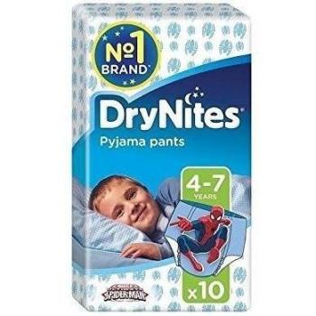 Huggies 4-7 Años Para Los Varones Drynites 10 Por Paquete - Paquete de 4